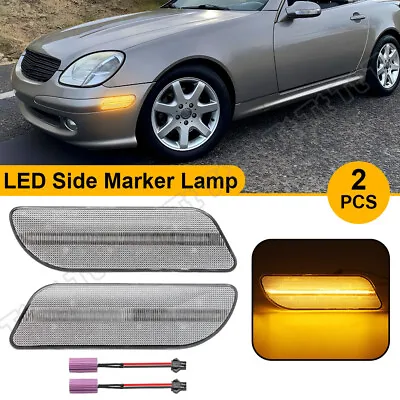 LED Bumper Side Marker Light For 98-04 Mercedes Benz SLK-Class R170 CLK320 W208 • $35.63