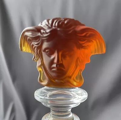 Rosenthal Versace Medusa Amber Bottle Stopper ...Vintage ...New In Box • $50