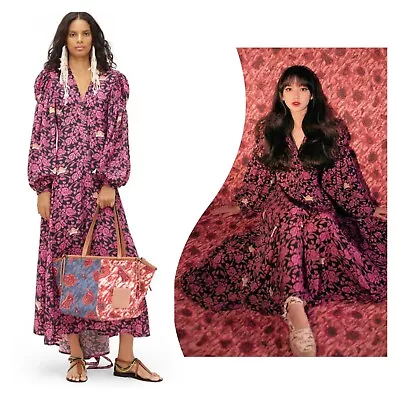 Loewe Floral Maxi Dress Logo Paula Ibiza ASO Celebrity Luxury Designer Vacation • $450