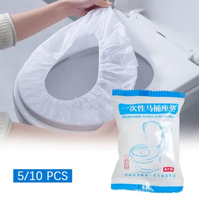 £6.49 • Buy 5/10Pcs Disposable Non-Woven Fabric Toilet Seat Cover Waterproof Non SlTM