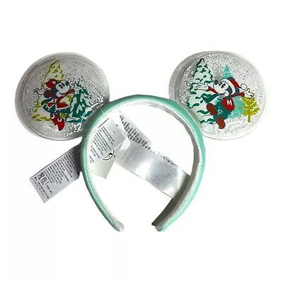 2022 Disney Parks Mickey & Minnie Mouse Snowglobe Minnie Ear Headband • $13.96