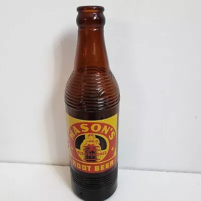 Vintage Mason's Root Beer 10 Oz Bottle Brown Glass Soda Pop • $14.99