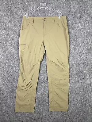 Marmot Mens Chino Pants 36x30 Brownish Green Nylon Blend Hiking Zipper Pocket • $23.95