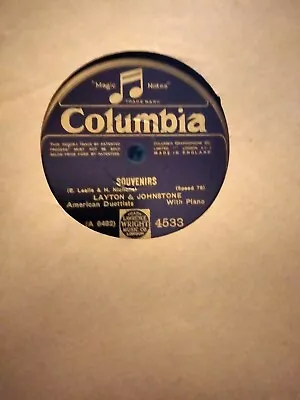 Layton & Johnstone-Charmaine/Souvenirs 78RPM Columbia  • £1.50