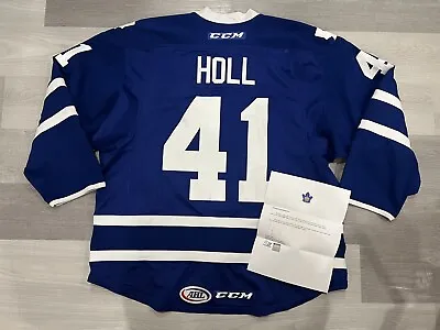 Game Worn 2015-16 Justin Holl Toronto Marlies AHL CCM Hockey Jersey 58 LOA • $499.99