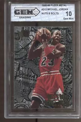 1995-96 Michael Jordan Fleer Metal #212 Gem Mint 10 Chicago Bulls HOF MVP Goat • $31.99