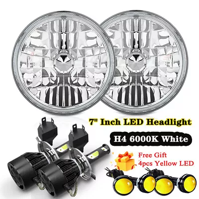 For MG MGB 1969-1981 Pair 7 Inch Round LED Headlights High-Low White Lamp 6000K • $126.99