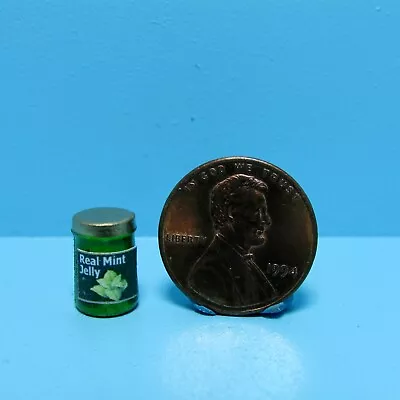 Dollhouse Miniature Replica Real Mint Jelly Jar HR54021 • $2.69