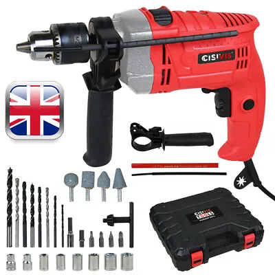 Hammer Drill Powerful Variable Speed Industrial Electric Corded Drill 1100w 220v • £21.99