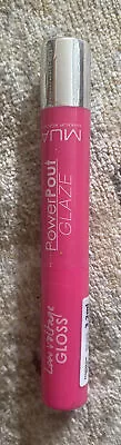 MUA POWER POUT GLAZE Low Voltage Lip Gloss BRUSH Sealed Candy Pink ENCHANT • £3.45