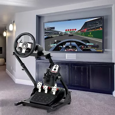 Racing & Pedal Wheel Stand For PC Gaming & More Compatible W/ G25 G27 G29 G920 • $99.99