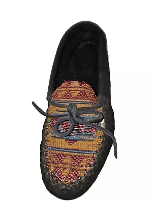 Minnetonka Moccasins Black El Paso Size 10  Womans • $15.99