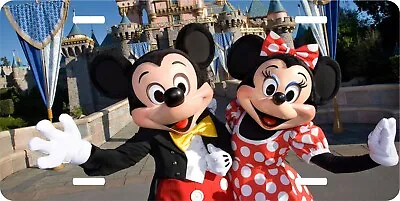 Mickey & Minnie Castle Disney License Plate Auto Truck Car Tag Gift Popular • $17