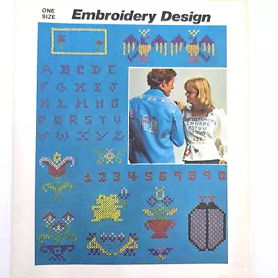 VTG 73 SIMPLICITY 6872 Crossstitch Embroidery Designs TRANSFER PATTERN UC FF • $7.42