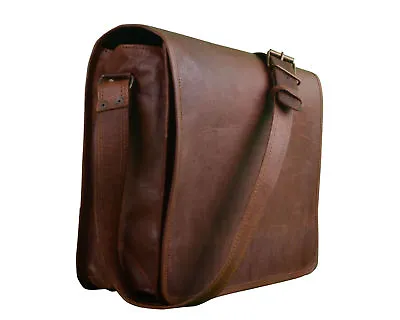 New Style 15  Mens Genuine Leather Large Briefcase Laptop Macbook Messenger Bag • $54.52
