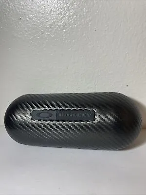 Oakley Carbon Fiber Silver Black Sunglasses Case Hard Shell Eyewear Storage EUC • $17.99