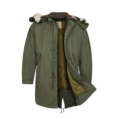Genuine US M65 Fishtail Parka Padded Army Jacket Military Field Coat Vintage • $222.57