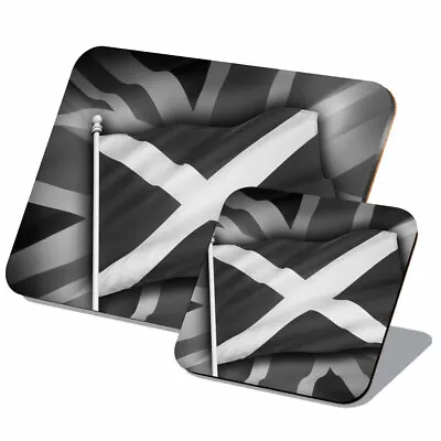 1x Cork Placemat & Coaster Set - BW - Scotland Scottish Flag Union Jack #36523 • £14.99
