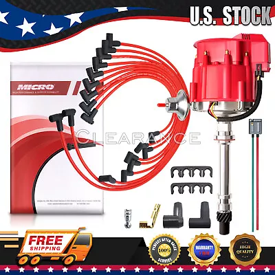 Distributor + Wire + Pigtail For SBC Chevy C10 302 350 400 454 7500RPM 65k HEI • $80.60