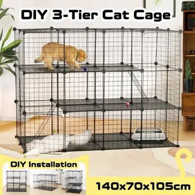 Cat Cage DIY Enclosure Pet Crate Rabbit Hutch Pet Scene Kitty Kennel Bunny • $119.95