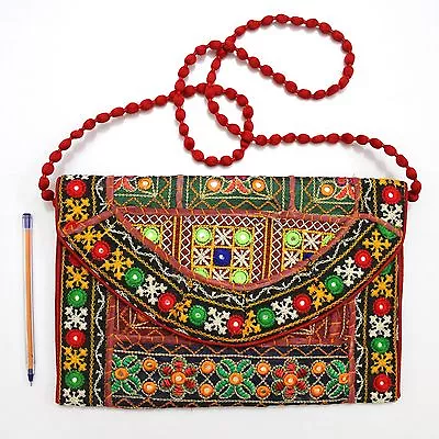 Vintage Tribal Banjara  Handmade Ethnic Women Fashionable Hobo Clutch Bag S • $17.99