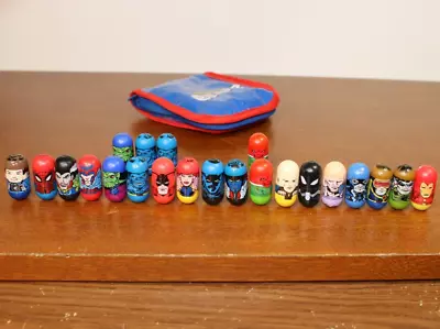 22 Marvel Mighty Beanz Lot 18 Different + 4 Repeats; Includes Carry Pouch • $24.42