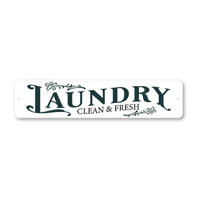 Laundry Clean And Fresh Metal Sign • £33.13