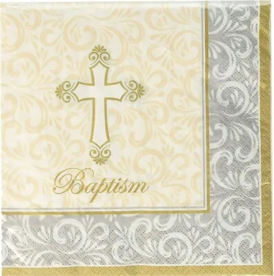 Baptism Party Napkins 16pk 3ply - Baptism  Divinity  Religious Party Supplies • $5.95