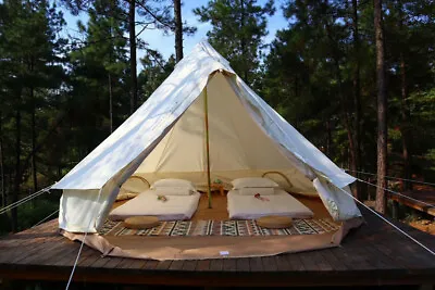 Outdoor 4 Season Waterproof 4M Oxford Bell Tent Glamping Safari Tent Of Camping • $539
