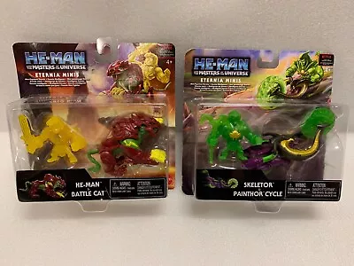 HE-MAN And The Masters Of The Universe Eternia Minis Lot Of 2 Skeletor Battlecat • $27.86