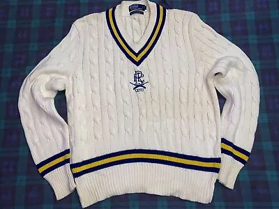 Vtg Polo Ralph Lauren RPL Cricket Cable Knit Sweater • $222