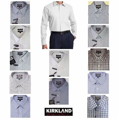  Men's Kirkland Signature Traditional Fit Long Sleeve Dress Shirt - VARIETY!! • $14.99