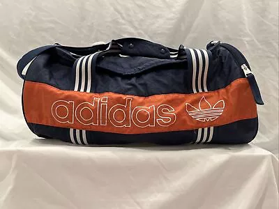 Vintage Adidas Large Duffle Gym Bag Blue & Orange • $40