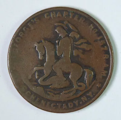 St. George's Chapter No. 157 Schenectady New York Masonic One Penny Token • $4.99