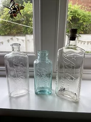 £9.99 • Buy Group Of 3 Vintage Glass Medicine Bottles Boots Cash Chemist