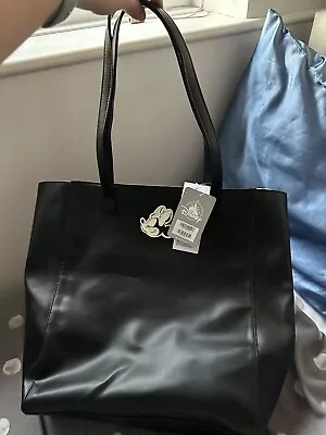 Disney Store Minnie Mouse Faux Suede Tote Black Bag New With Tag • £15