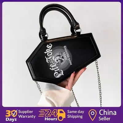 Women Gothic Coffin Bag Coffin Shoulder Bag PU Leather Halloween Gift For Female • £16.43