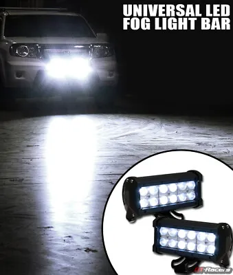 7  36W 12X Cree LED Light Bar Spot Beam Offroad Driving Work Fog Lamps Pair New • $77