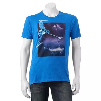Star Wars Return Of The Jedi Tri-Winged Imperial Shuttle T-Shirt NWT Sz 2XL Blue • $15.99