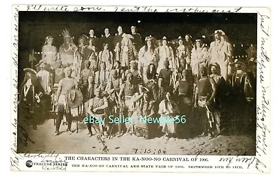 Syracuse NY - GROUP IN NATIVE COSTUMES- KA-NOO-NO KARNIVAL - 1909 Postcard • $12.75