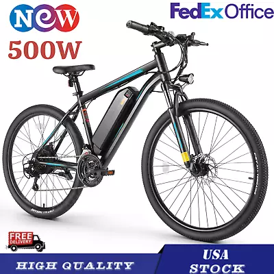 27.5'' Electric Bike For Adults 500W Electric Commuting Bicycle 21 Speed Ebike! • $535.99