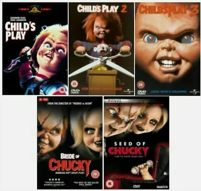 £44.90 • Buy Chucky Complete Movie Collection Dvd All 5 Film Childs Play Bride Of Seed Horror