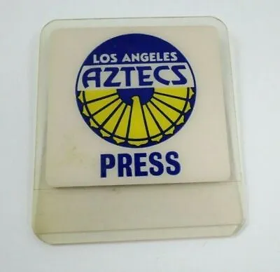 Vintage 1970s NASL Pro Soccer Team Los Angeles Aztecs LA Pinback Press Pass  • $21.44