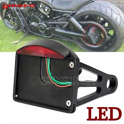 7 X 4  Axle Mounted License Plate Holder LED Tail Brake Light For Harley Softail • $35.77