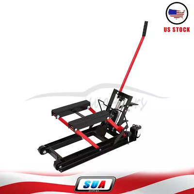 1500 LBS ATV Motorcycle Hydraulic Lift Jack Hoist Stand Drit Bike Adjustable • $152.78