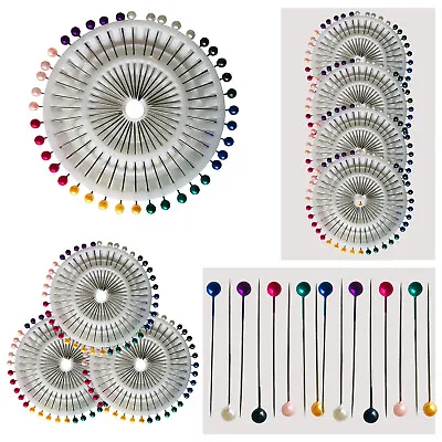£2.79 • Buy Dressmaking Plastic Pearl Head Tailors Pins Quilting Sewing Craft Assorted UK