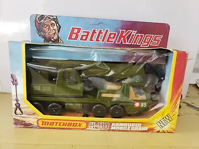 Matchbox Battle Kings K-113 Armoured Mobile Crane Extending Jib • £63.25