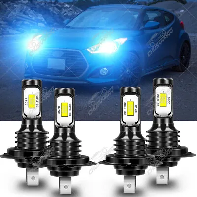 For Hyundai Veloster 2012-2017 High+Low Beam Combo 8000K LED Headlight Bulbs Kit • $29.89