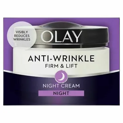 2 X OLAY Anti-Wrinkle Firm And Lift Anti Ageing Moisturiser Night Cream 50 Ml • £17.50
