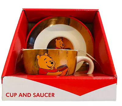 Disney Winnie The Pooh Cup & Saucer Set Coffee Tea Gift Boxed Collectable • $24.15